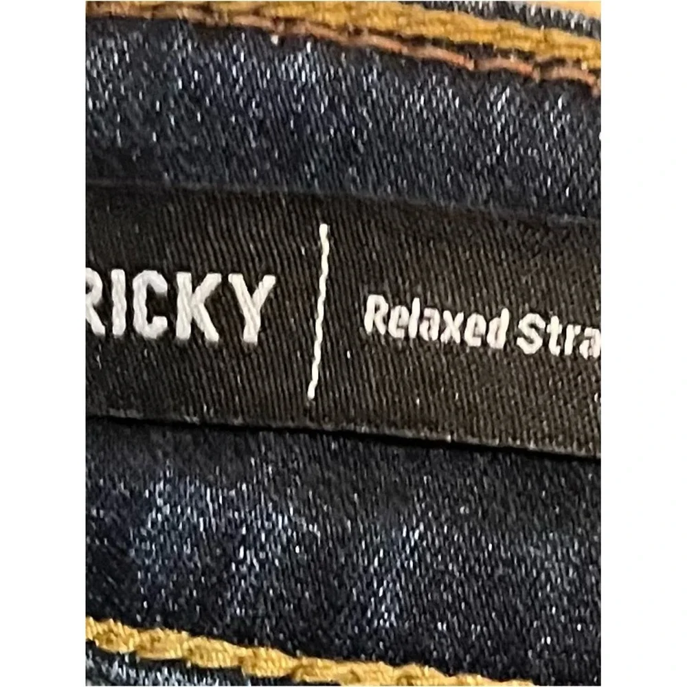 True Religion Ricky‎ Flap Relaxed Straight Jeans Men's W32 L33 Dark Wash Blue
